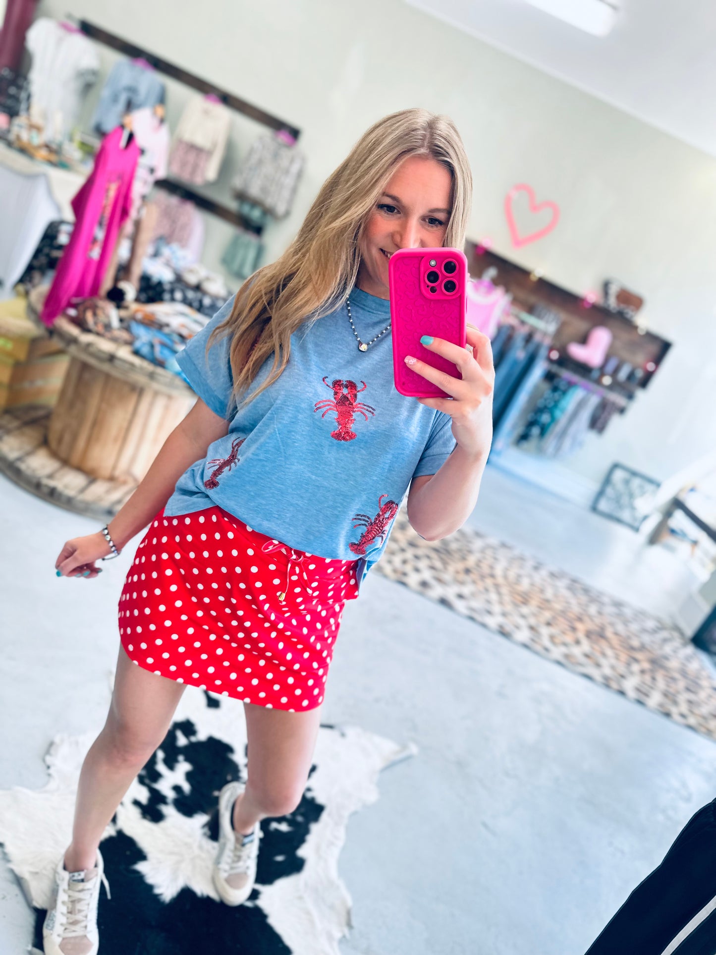 Red Polka Dot Skorts