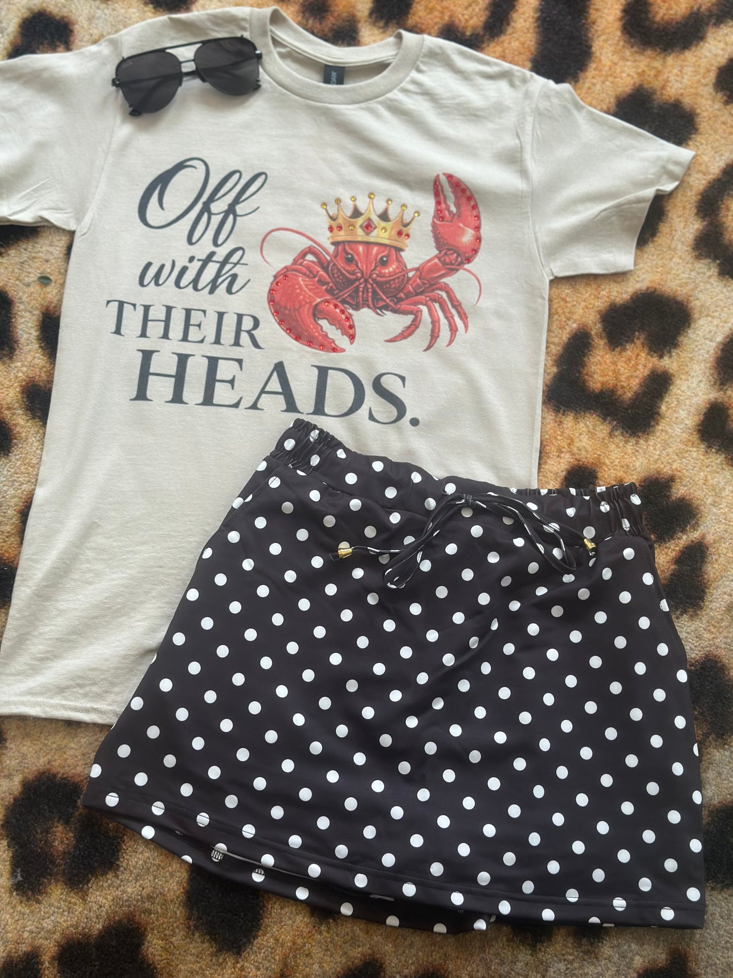 Black Polka Dot Skort