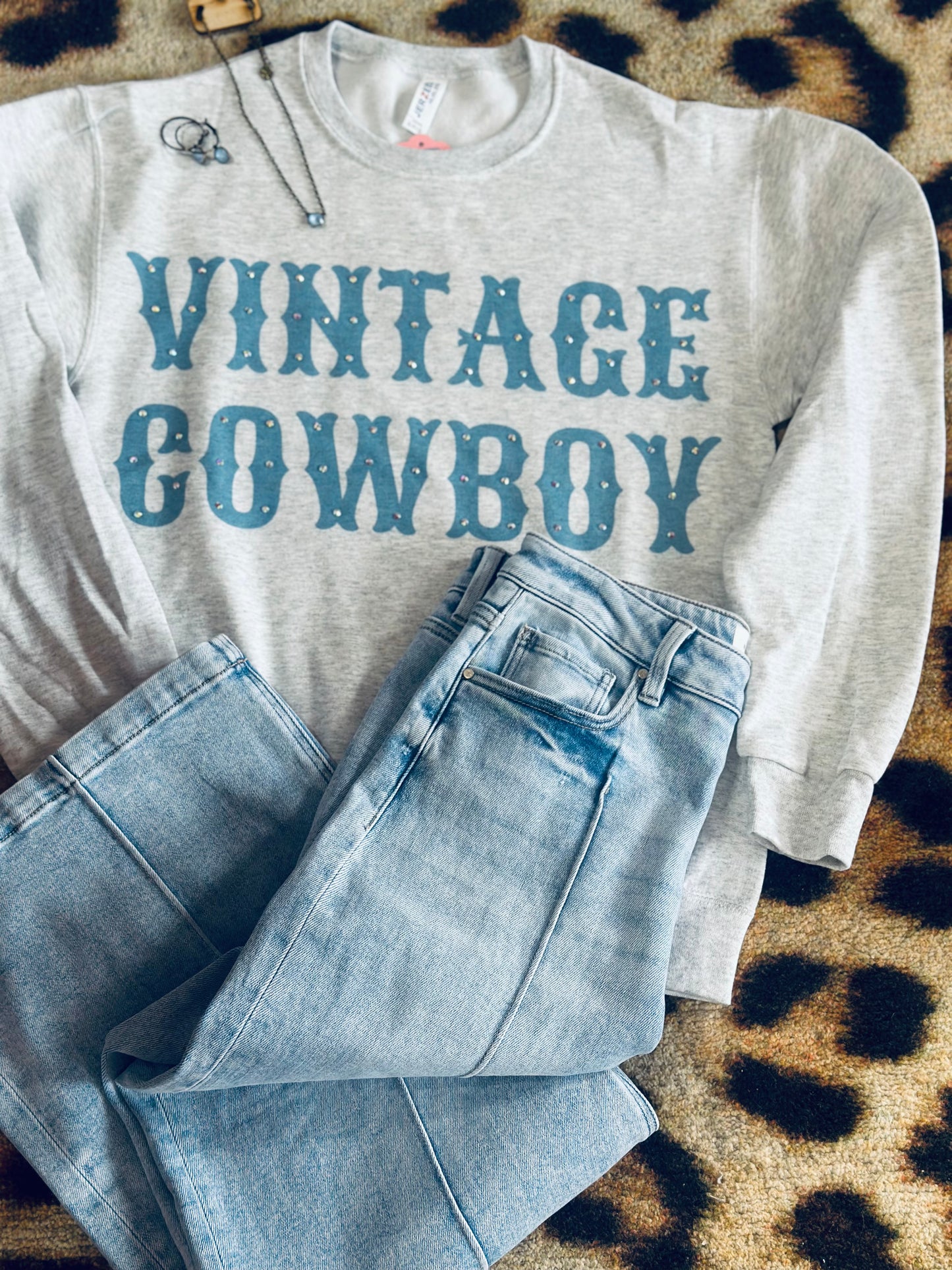 Blinged Vintage Cowboy Sweatshirt