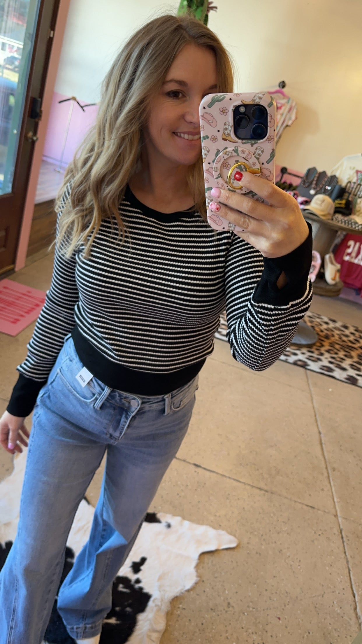 Striped Cropped Top