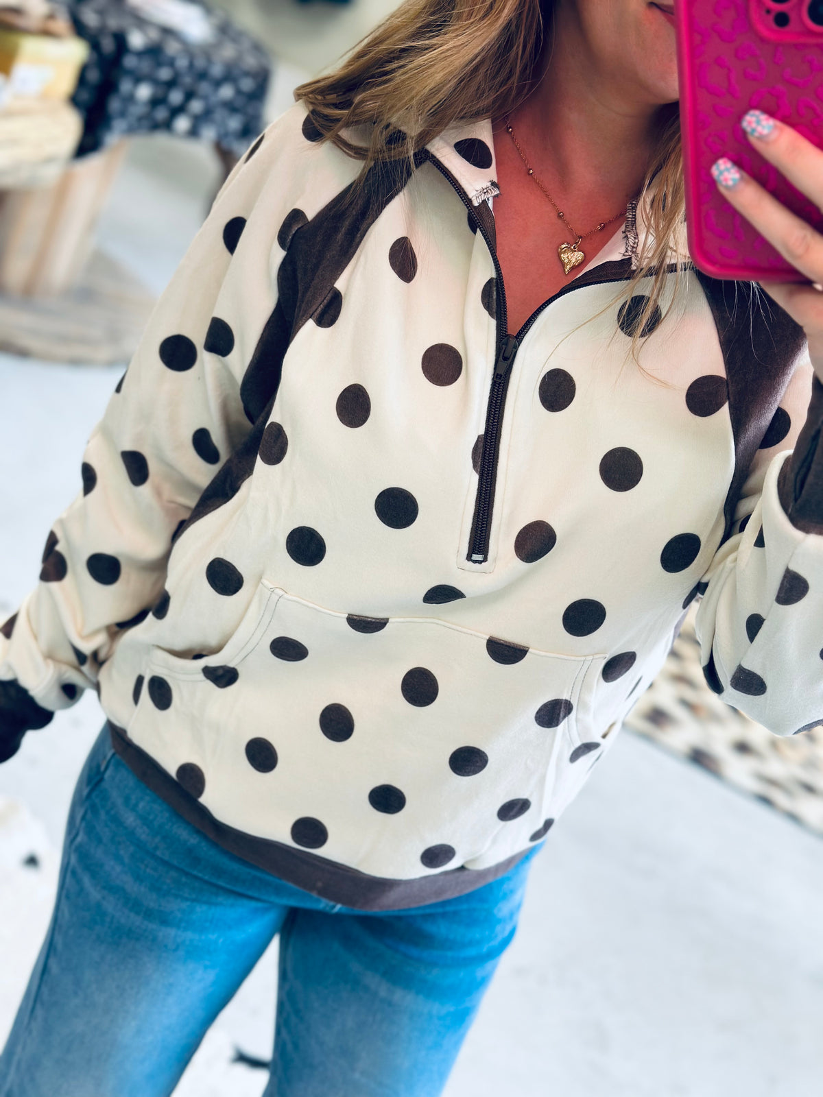 Cocoa Dot Pullover