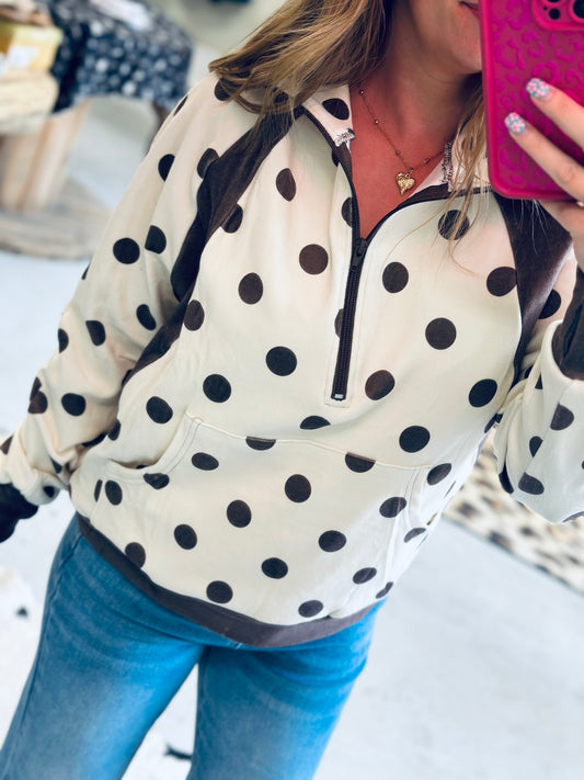 Cocoa Dot Pullover