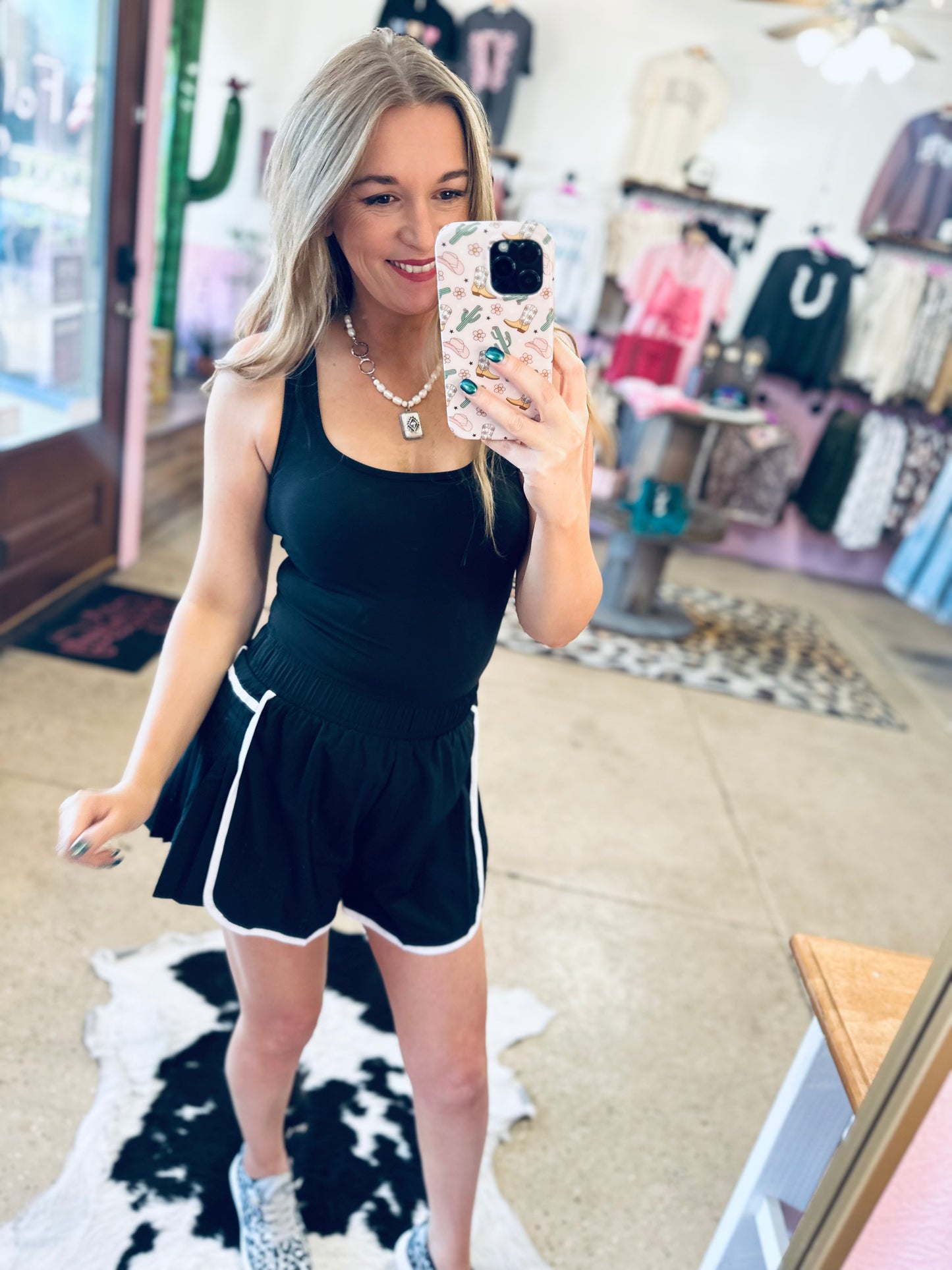 Black Athletic Romper