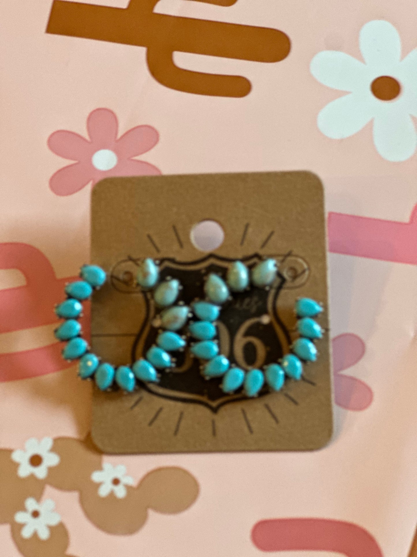 Turquoise Hoops