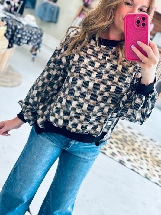 Dusty Check Pullover