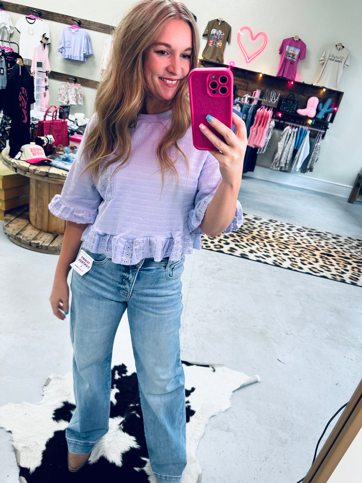 Lila Lace Top