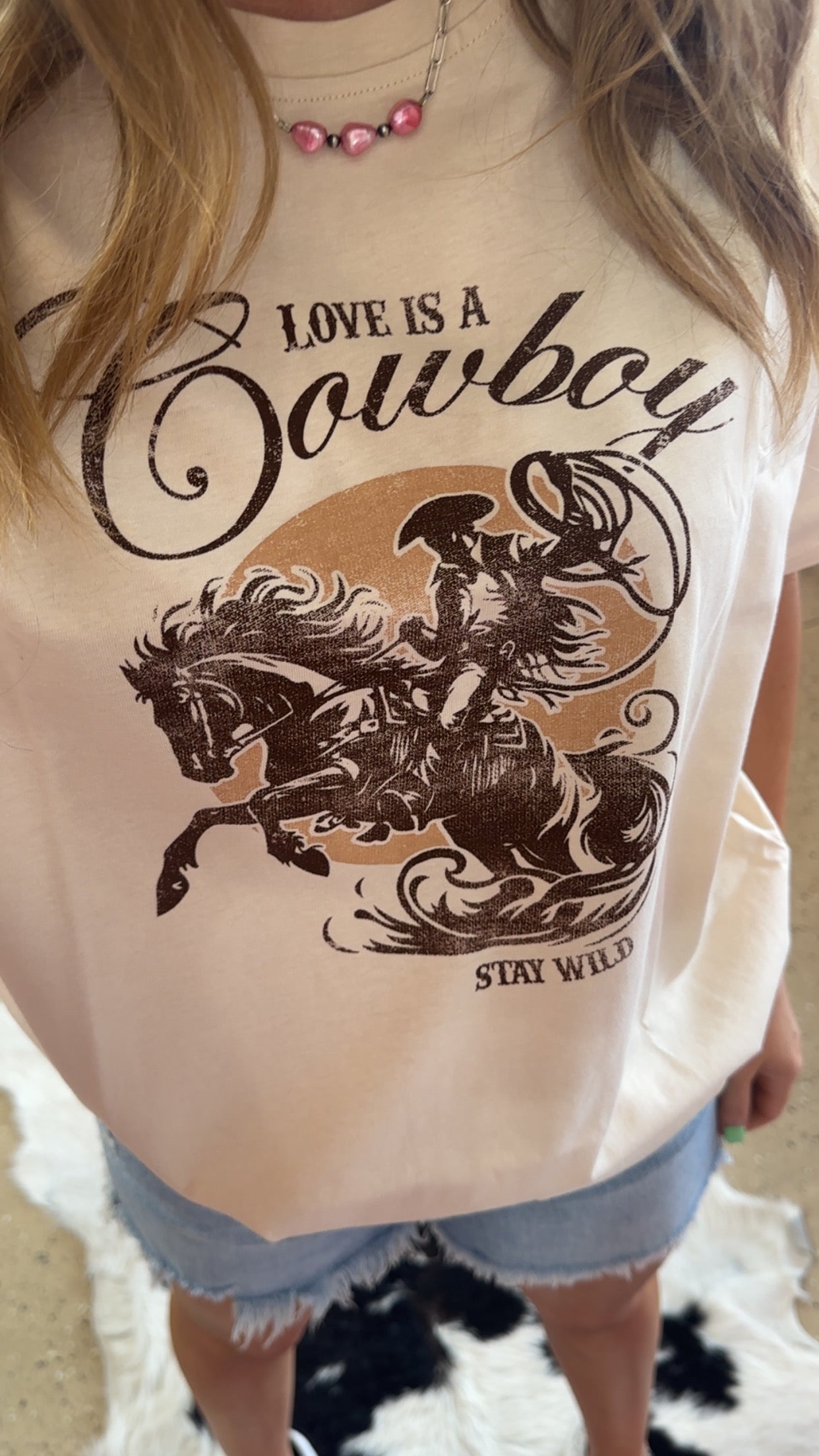 Love Is A Cowboy Oversized Tshirt