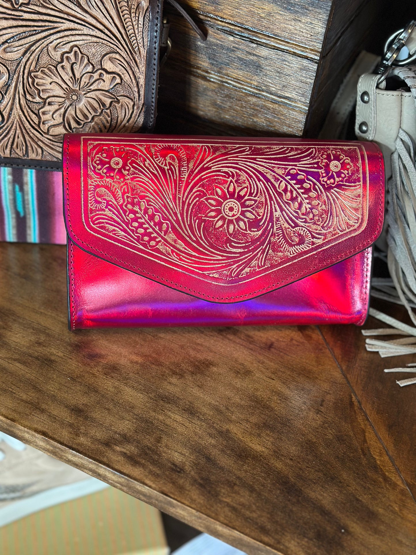 Metallic Pink Clutch