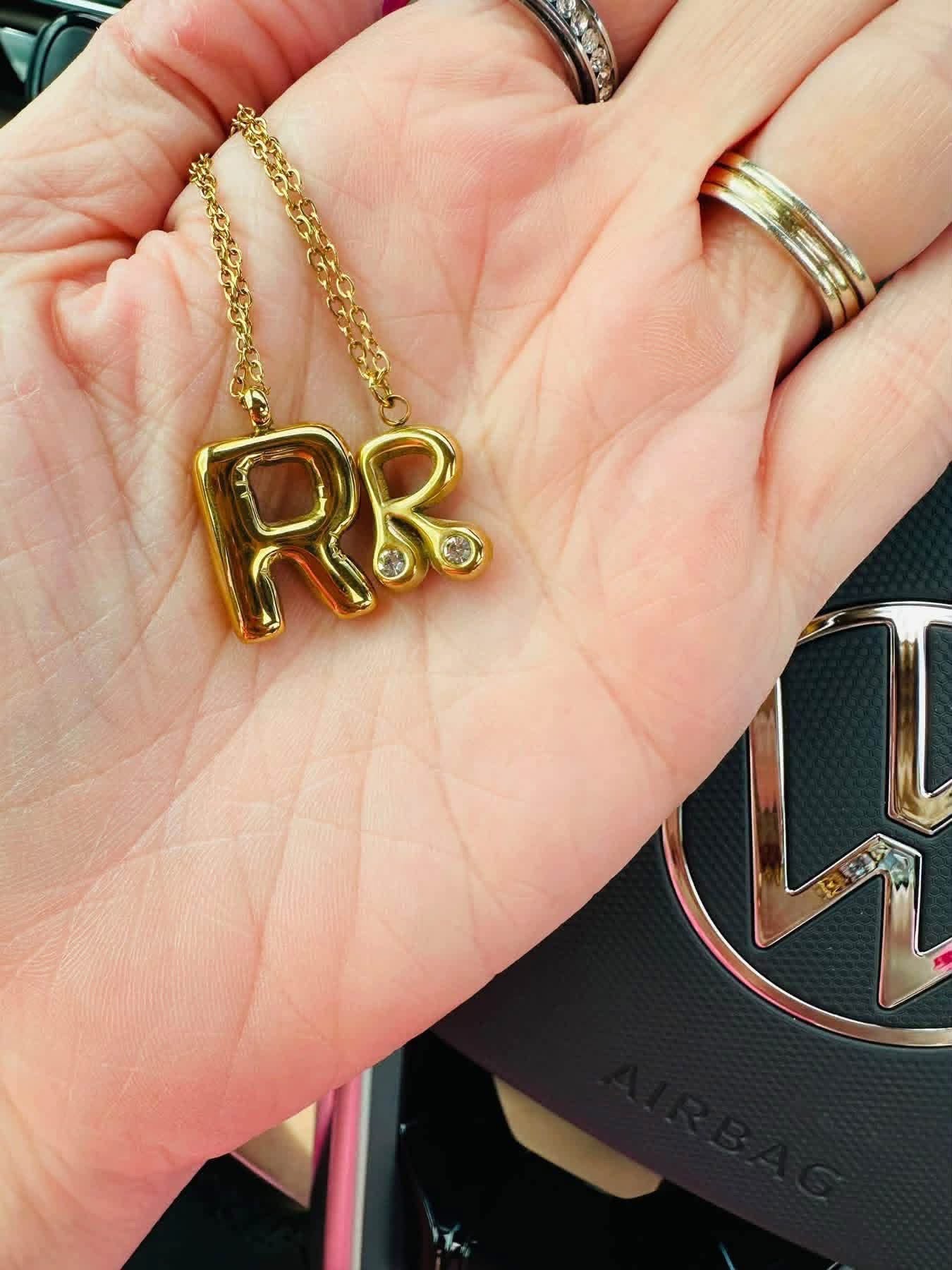 Pre Order Rhinestone Initial Necklace