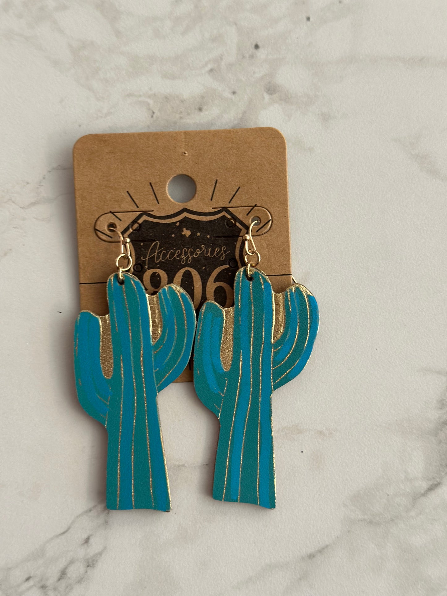 Turquoise Cactus Earrings