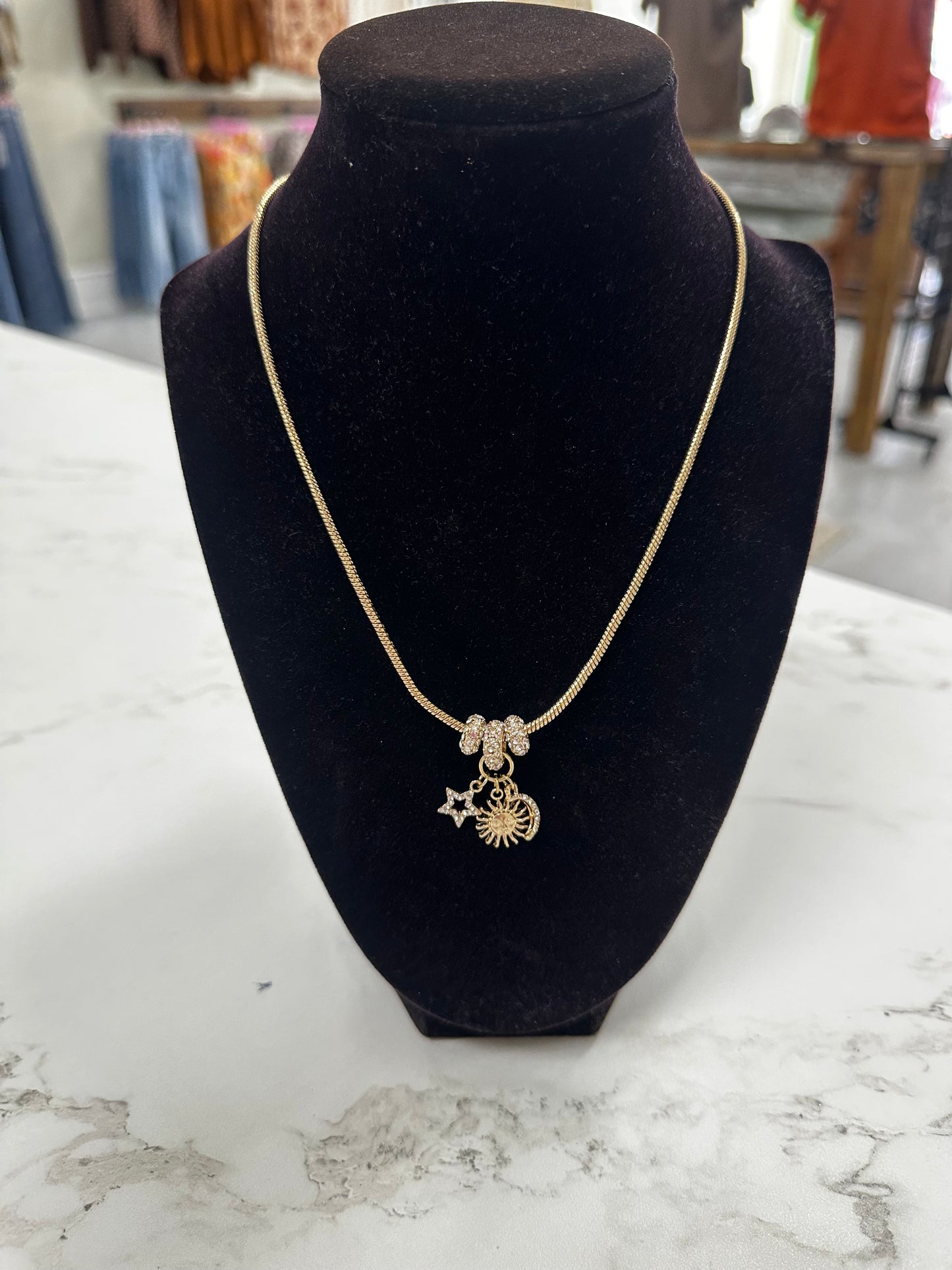 Sun. Moon. Stars Necklace