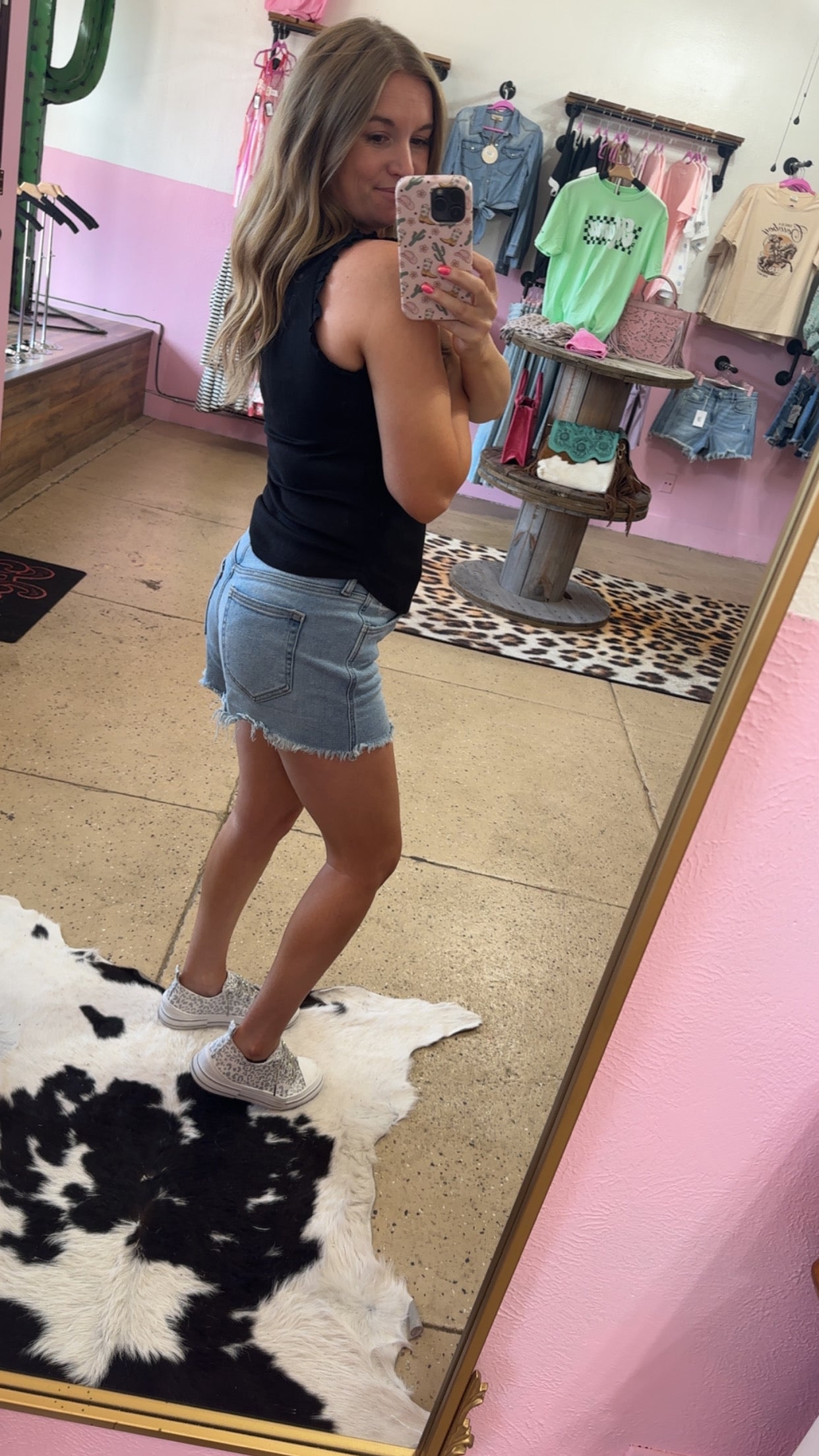 Black Ruffle Tank