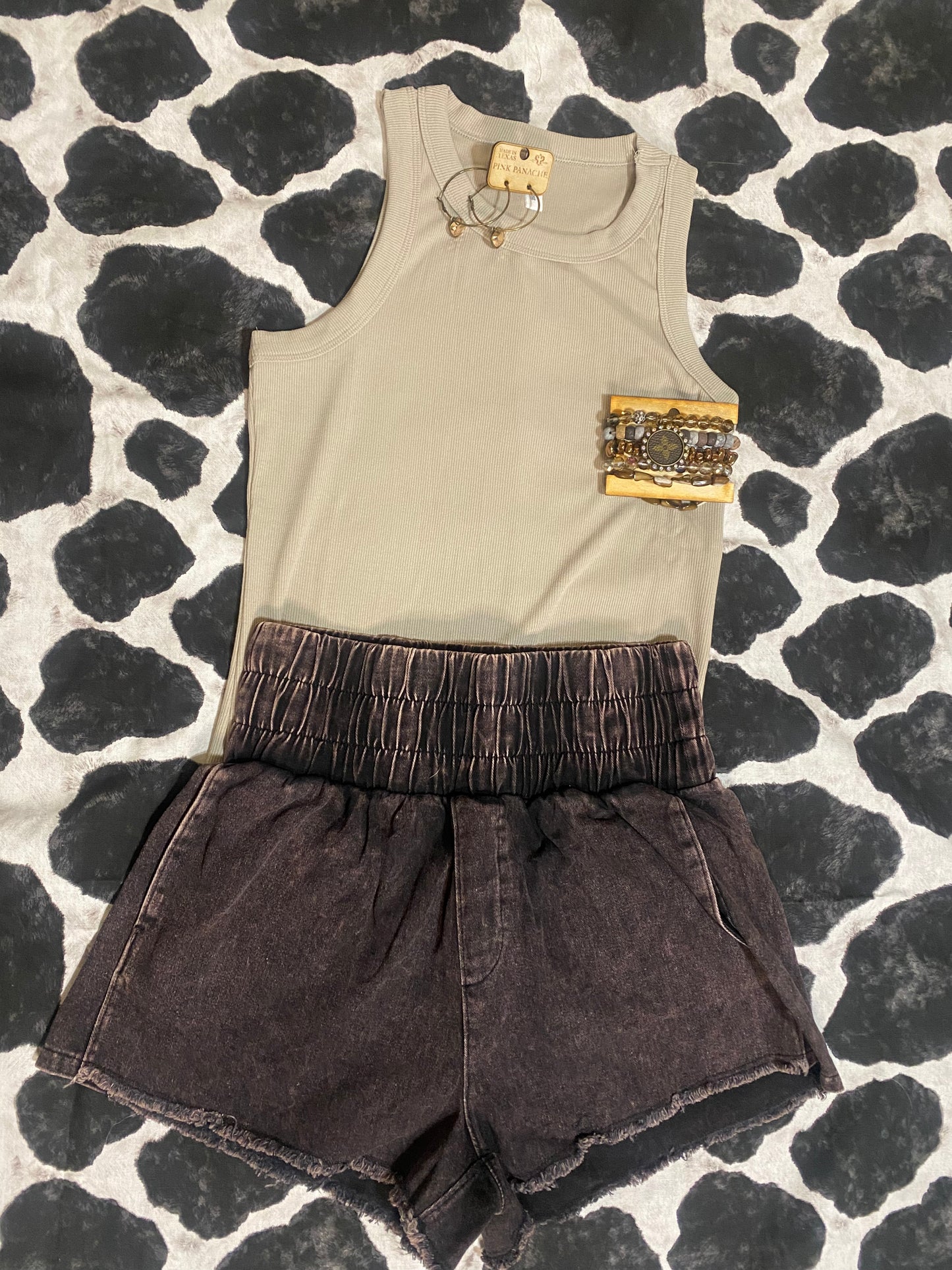 Black Washed Shorts