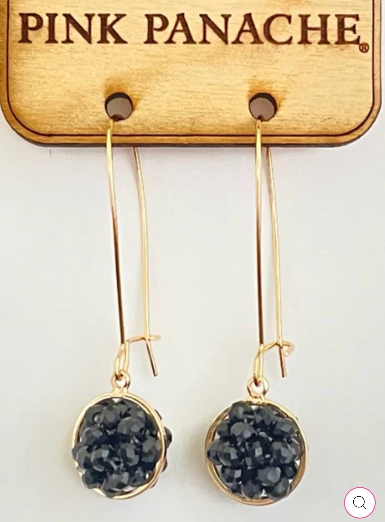 Black Beaded Earrings