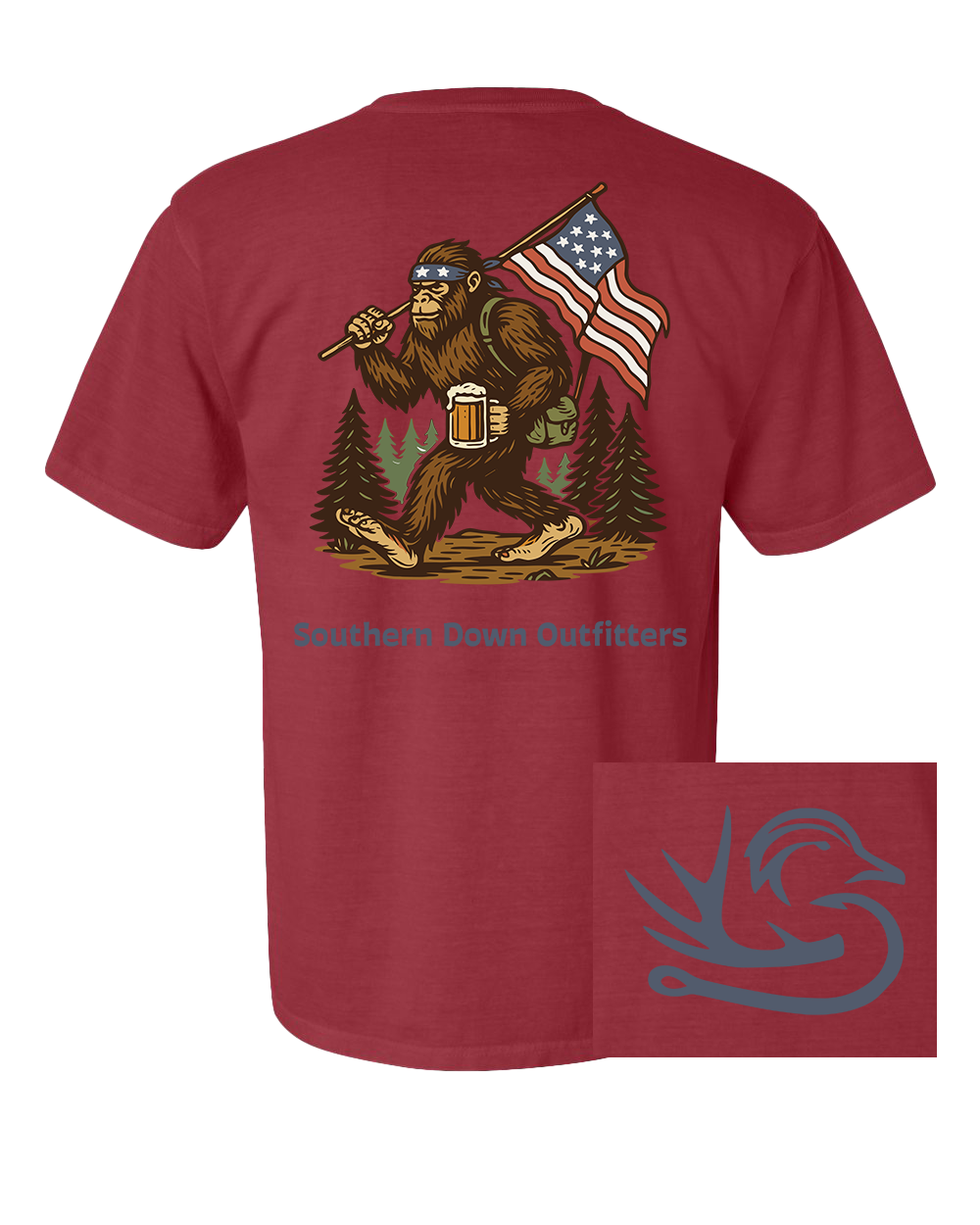 Big Foot Flag Tshirt