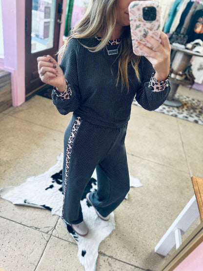 Ribbed Leopard LS Sets