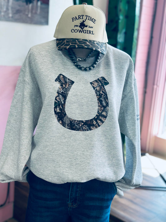 Camo Horseshoe Sweatshirt