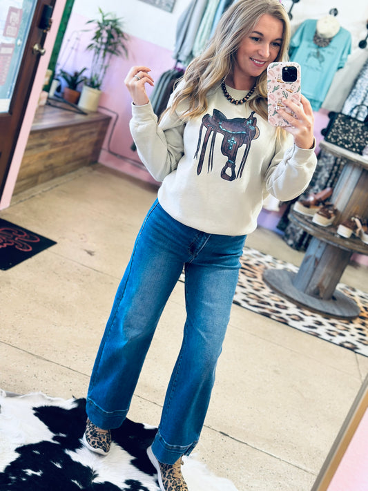 Turquoise Saddle Sweatshirt