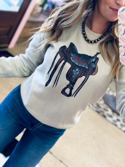 Turquoise Saddle Sweatshirt