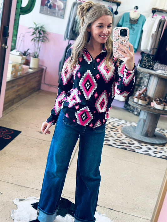 Elle Aztec Pullover