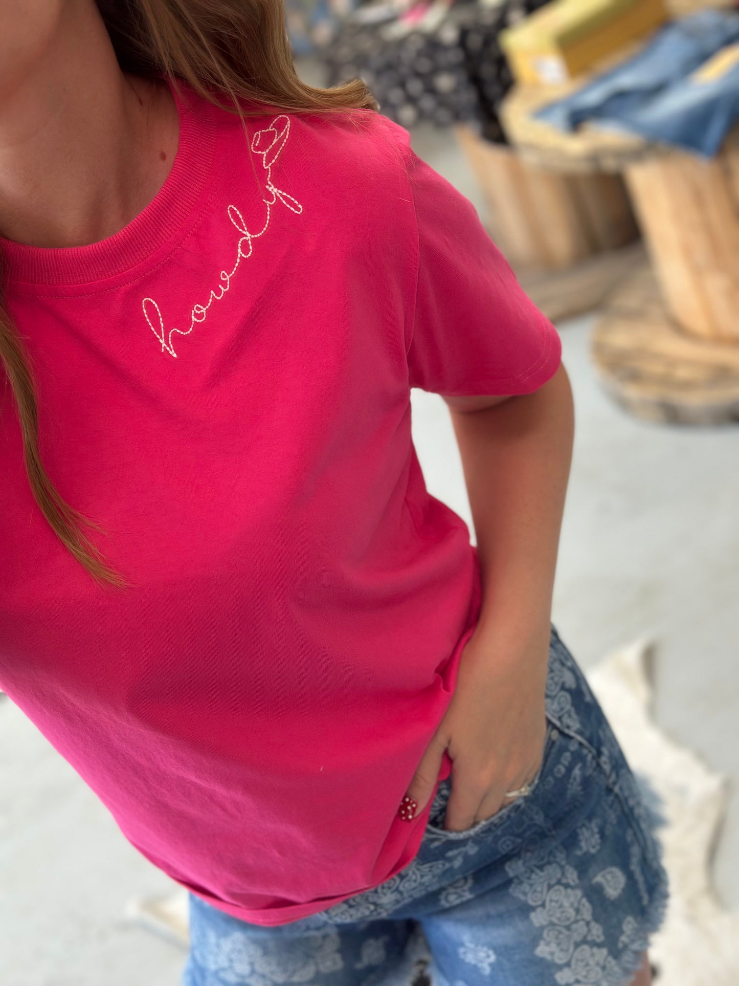 Howdy Embroidered Tshirt