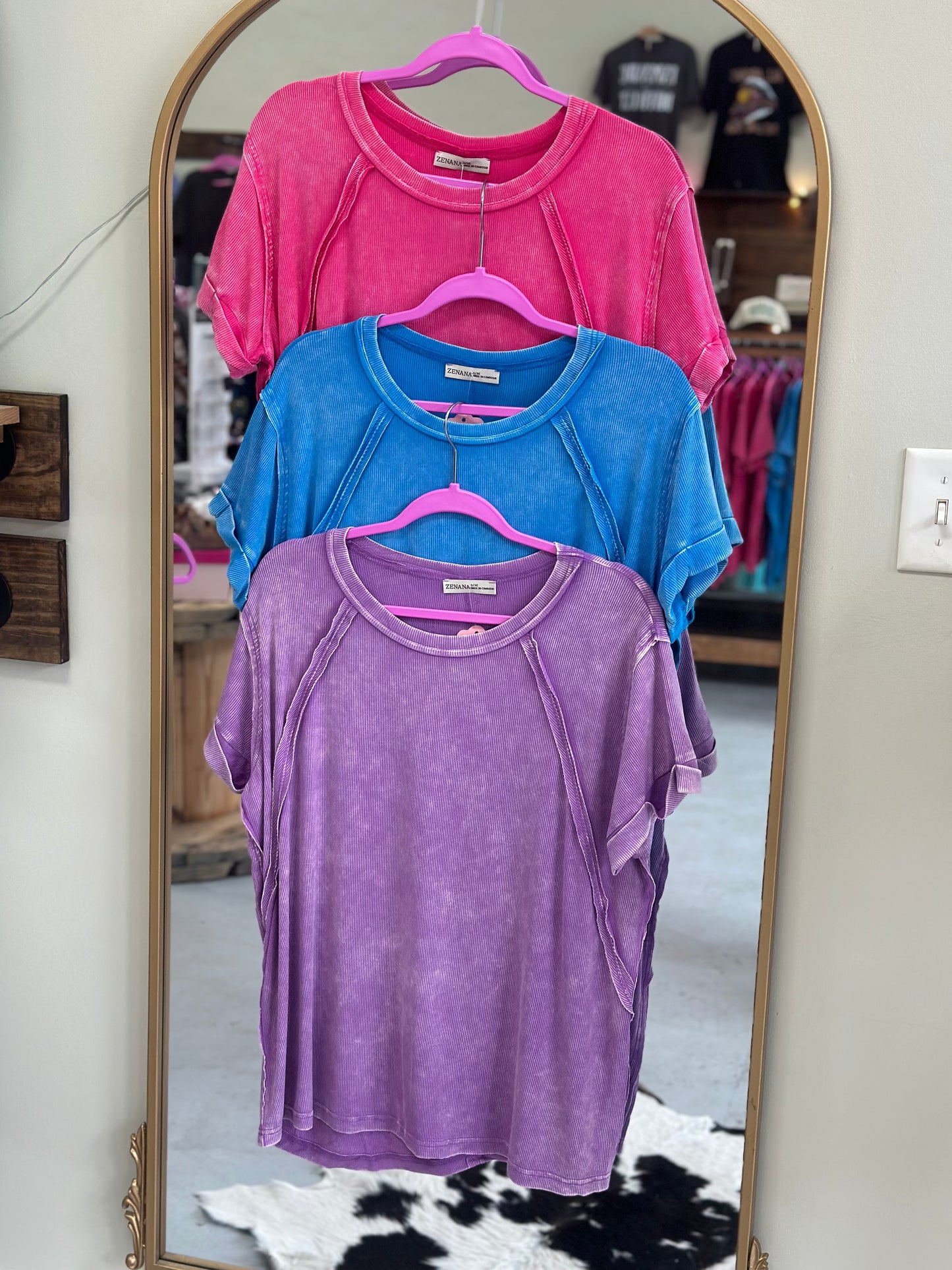 Ribbed Cuffed Tshirt