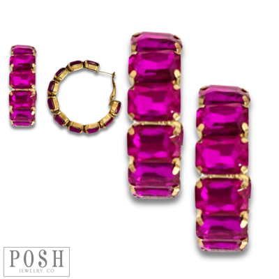 Rhinestone Hoops