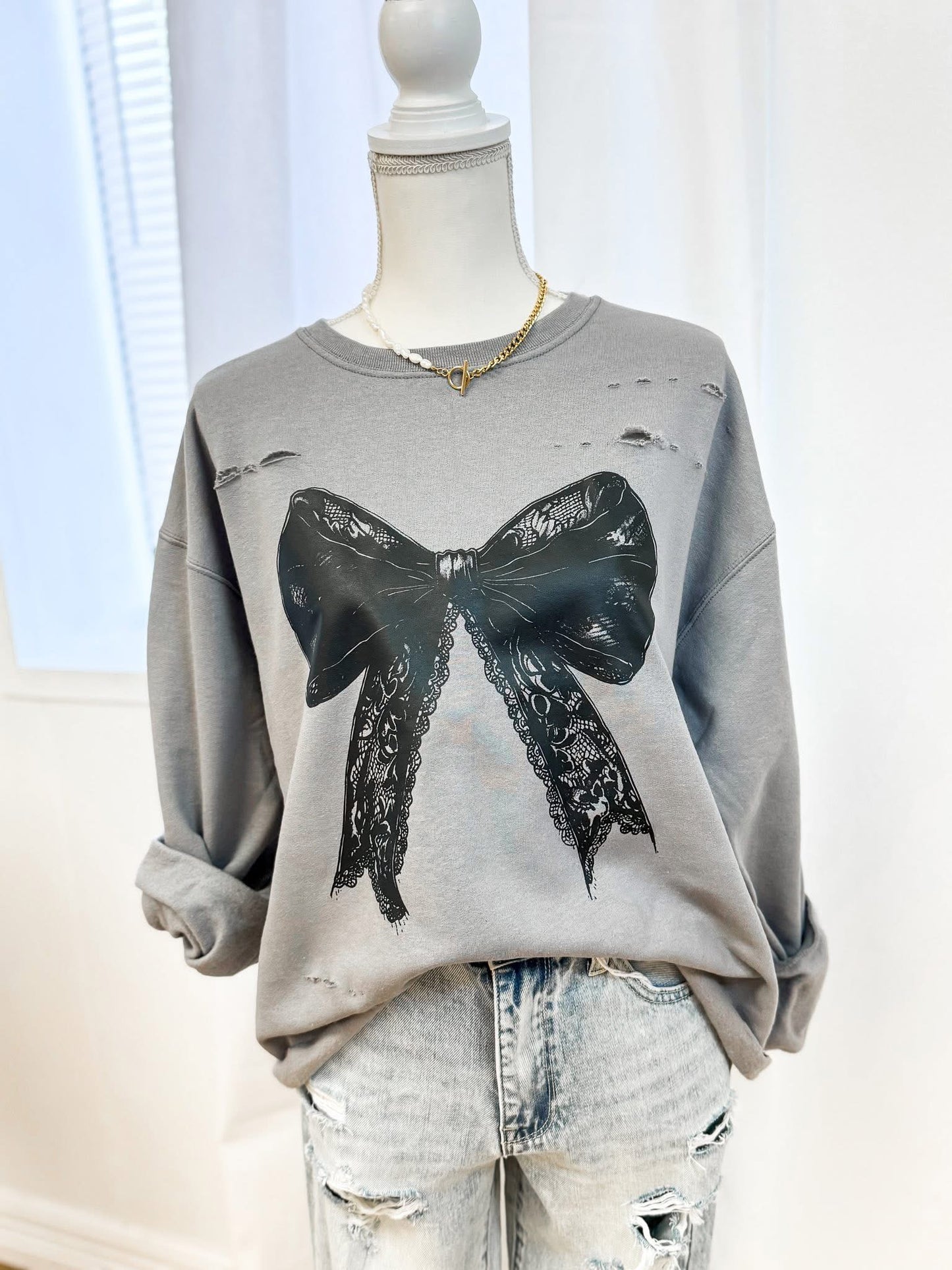 Black Ribbon Sweatshirt