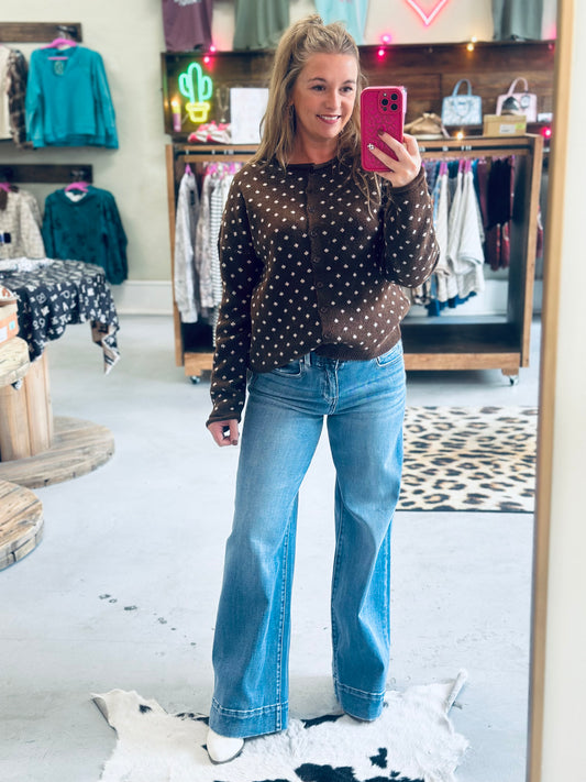 Chocolate Button Sweater