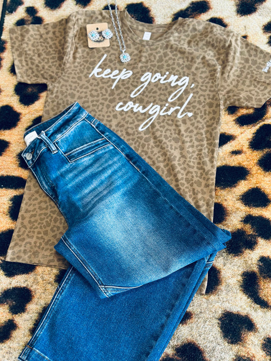 Leopard Keep Going Tshirt