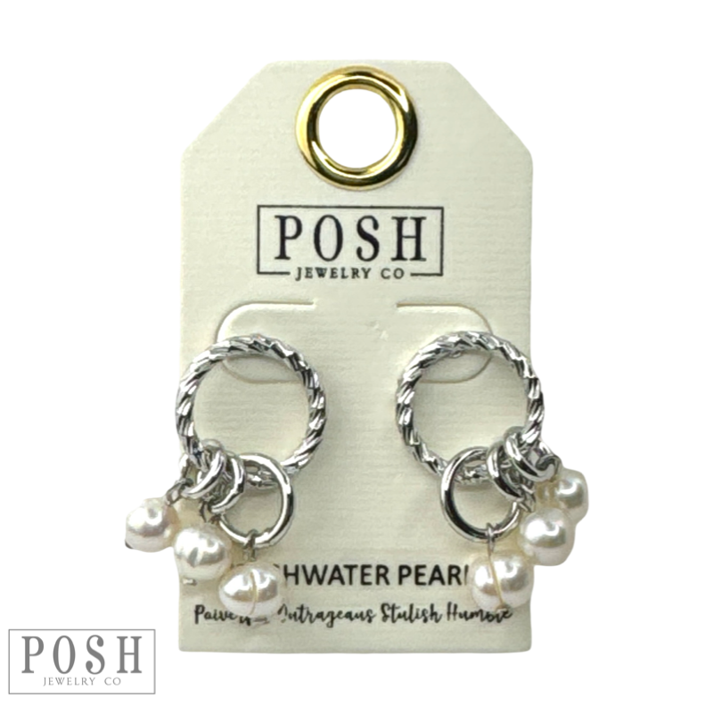 Coastal Pearl Hoops