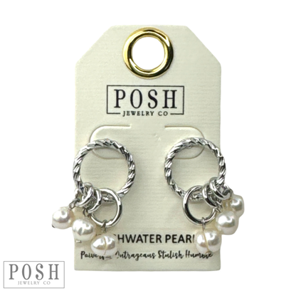 Coastal Pearl Hoops