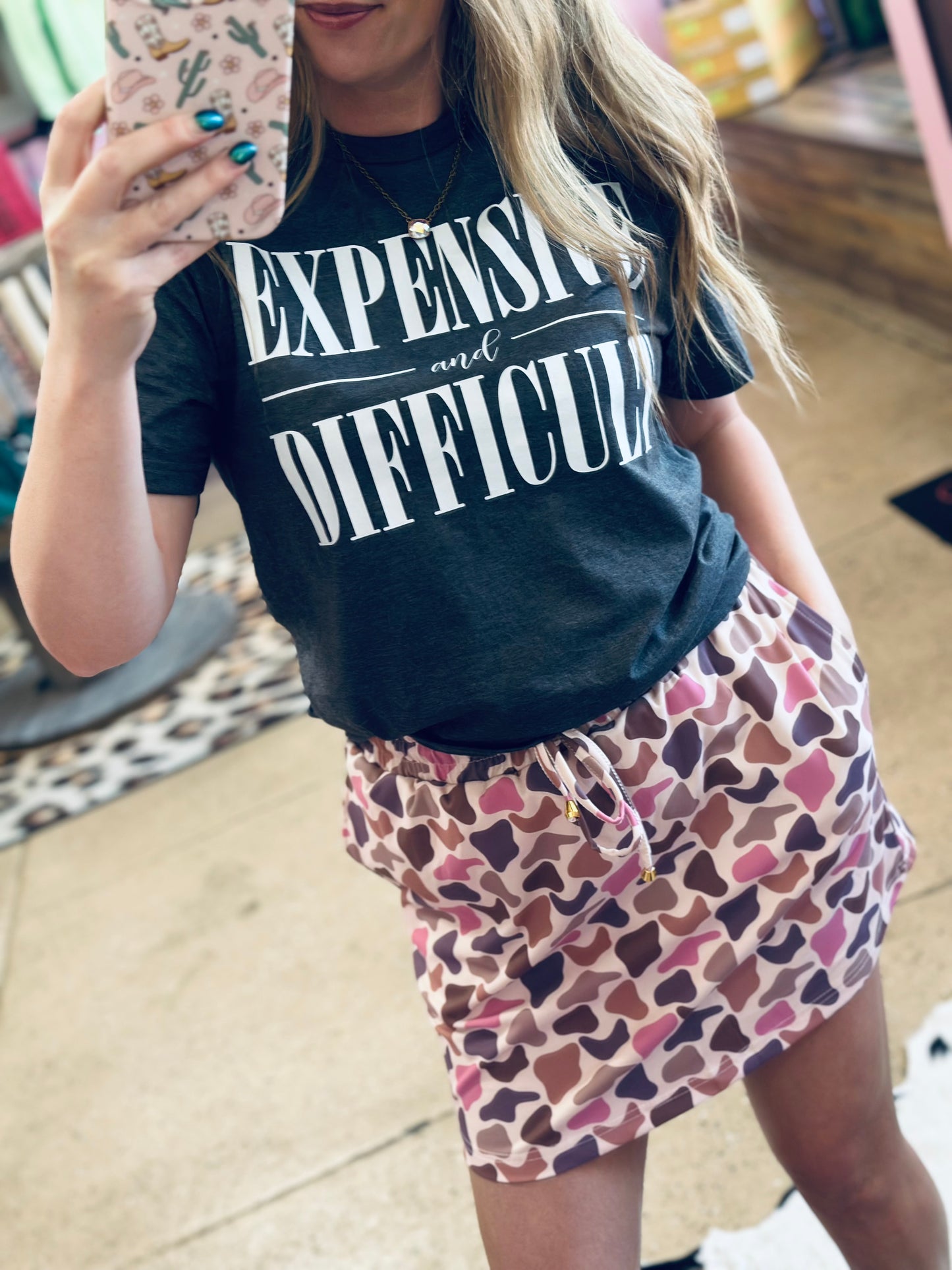 Pink Duck Camo Skort