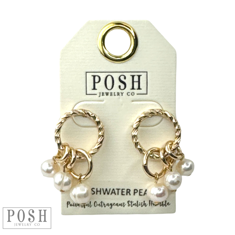 Coastal Pearl Hoops