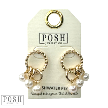 Coastal Pearl Hoops