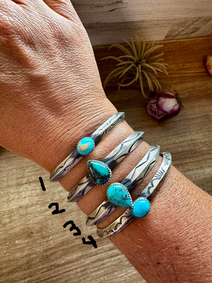 Turquoise Cuff Bracelet – Sterling Silver