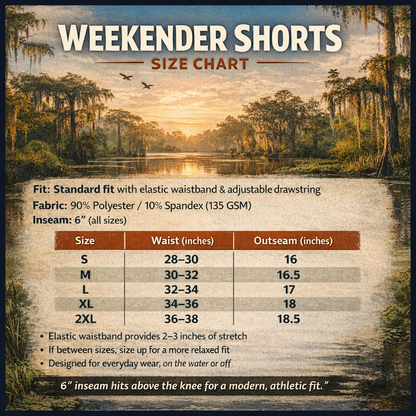 The Weekender Shorts - Fish Topo