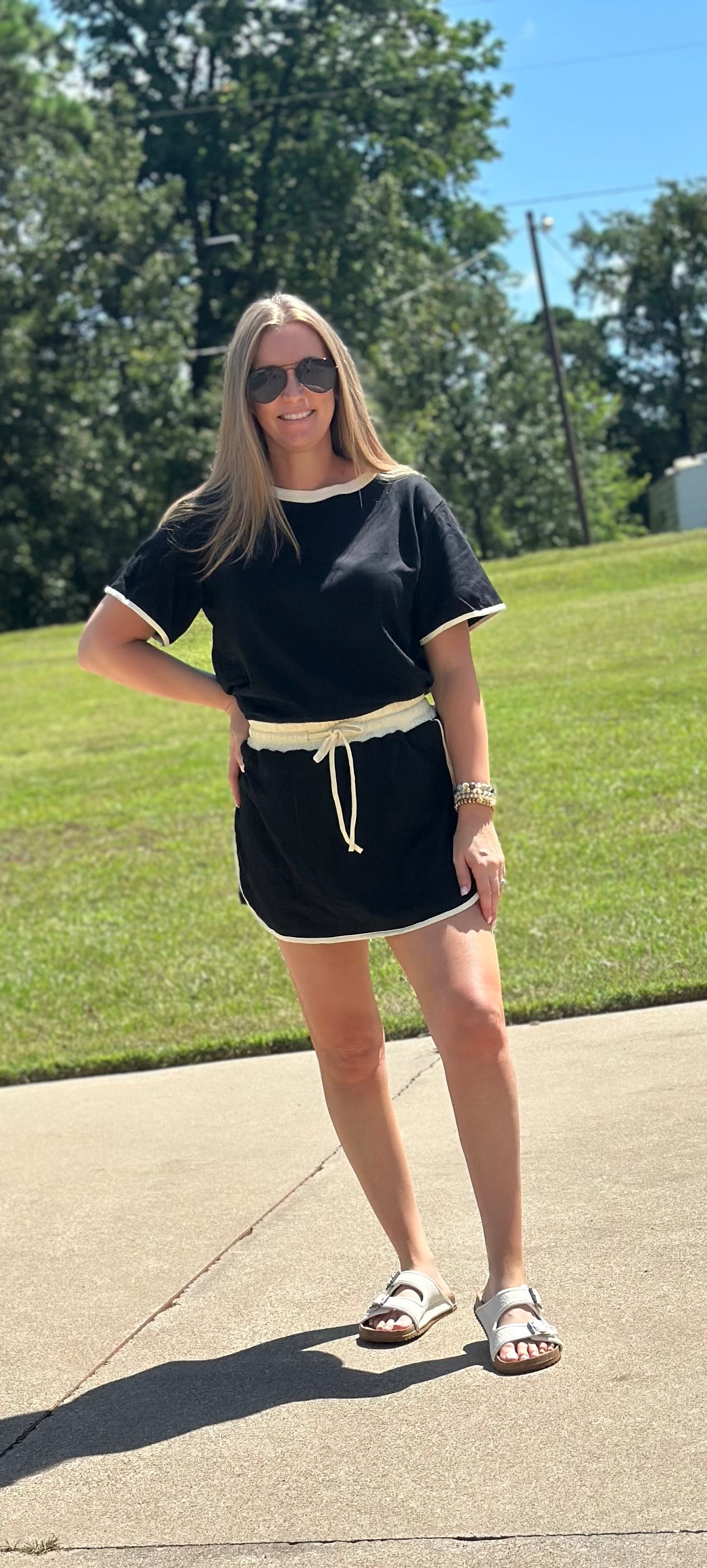 Black Skort Set
