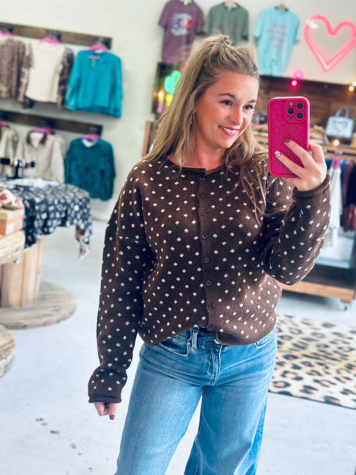 Chocolate Button Sweater