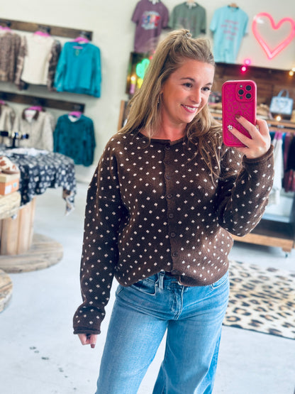 Chocolate Button Sweater