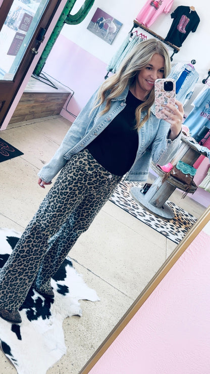 Leo Leopard Jeans