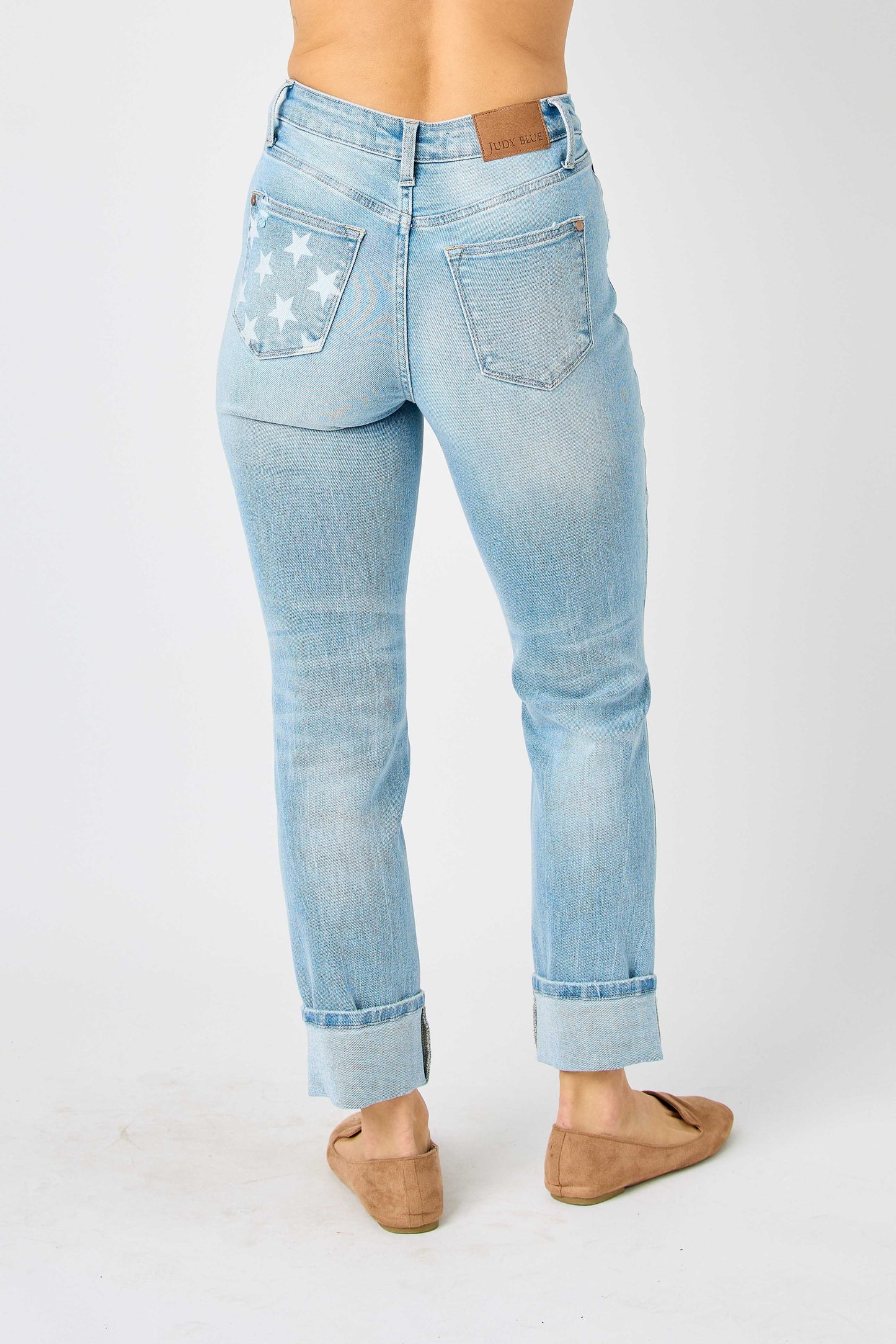 Cuffed Judy Blue Denim With Stars