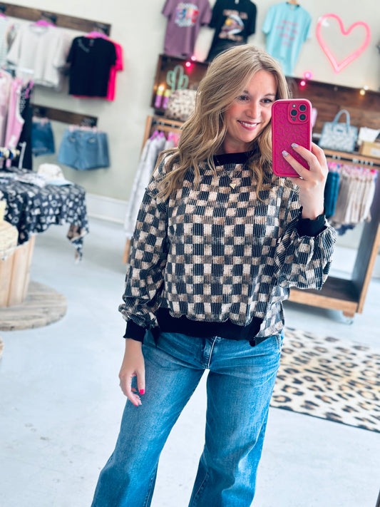 Dusty Check Pullover