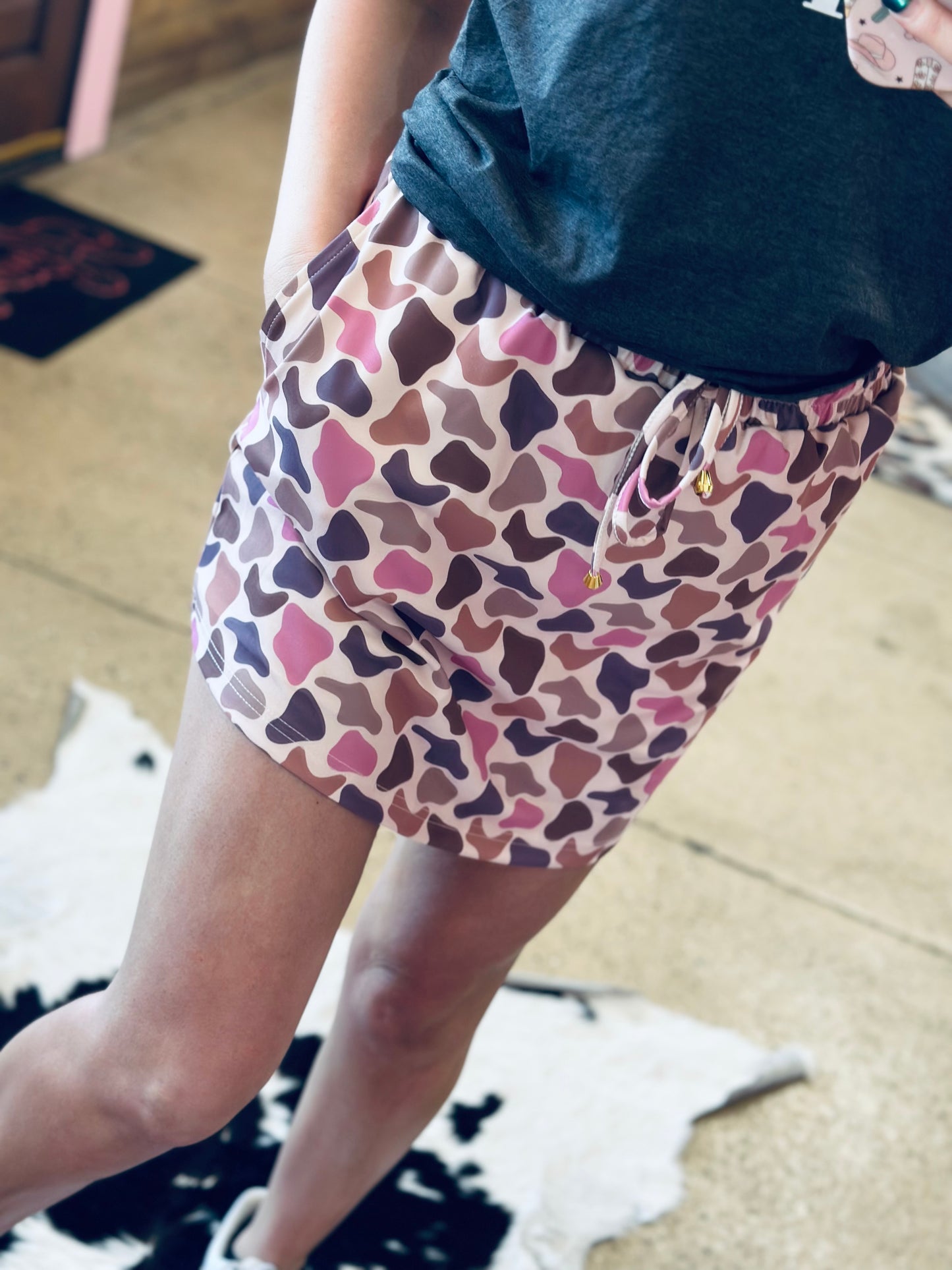 Pink Duck Camo Skort
