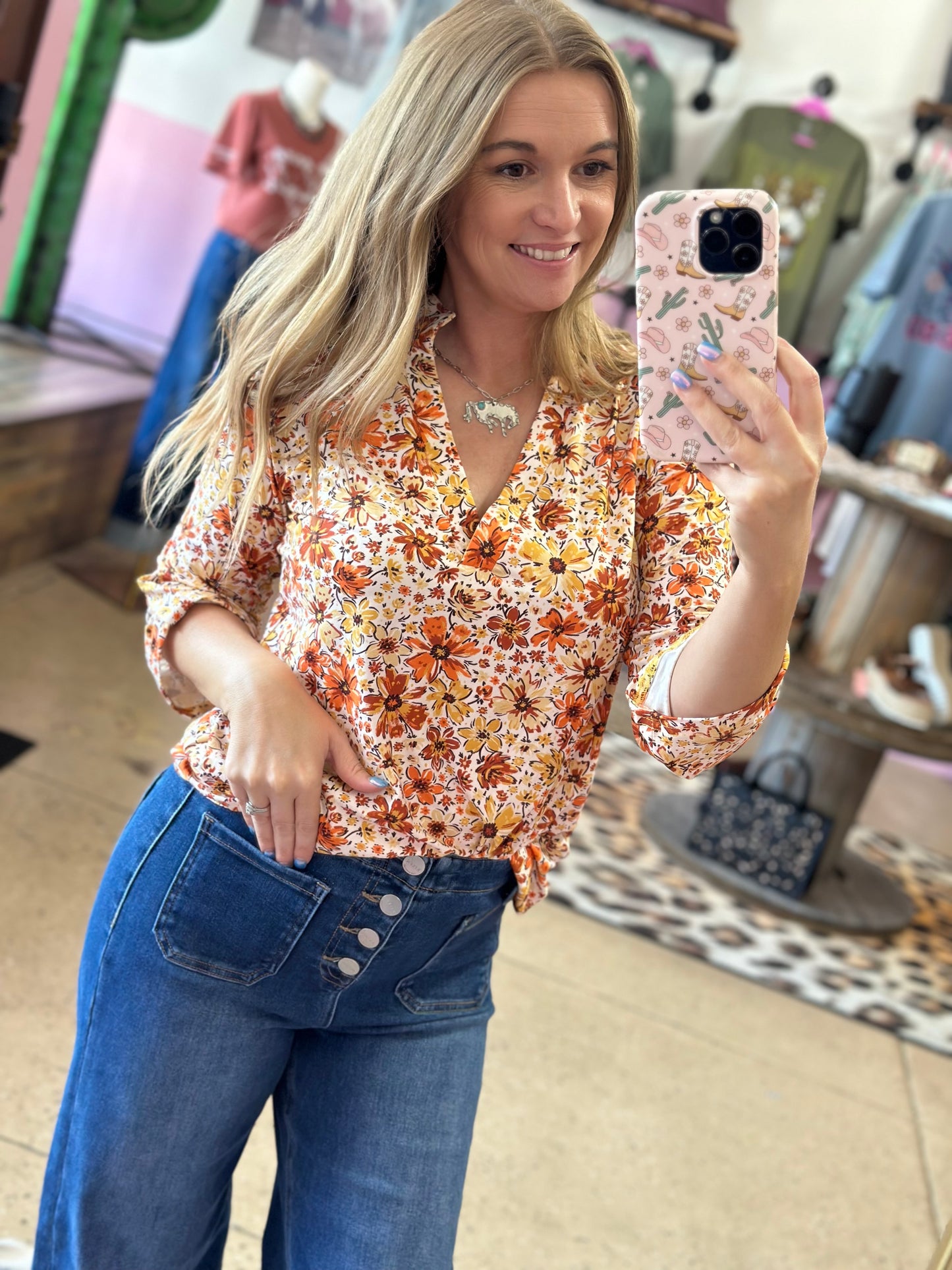 Fall Flowers Shirt