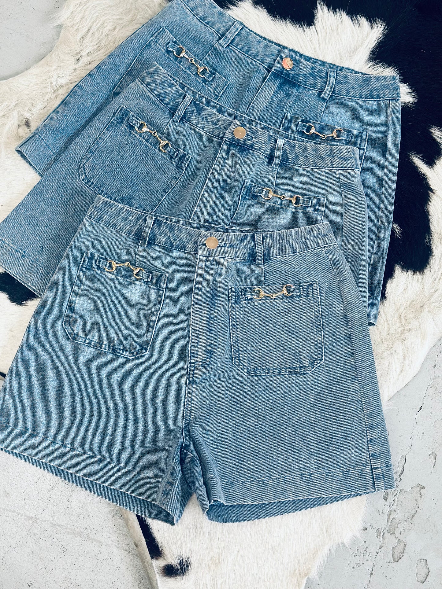 Denim Bit Shorts