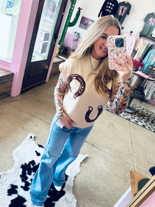 Horse Shoe Sweater Tank