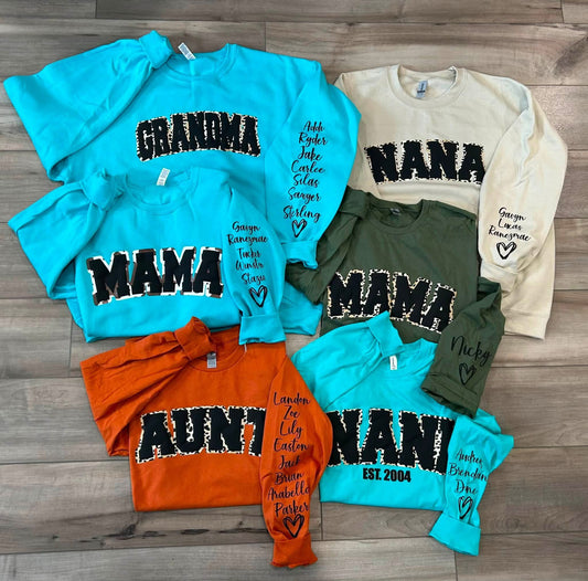 Custom Puff Print Name Sweatshirt