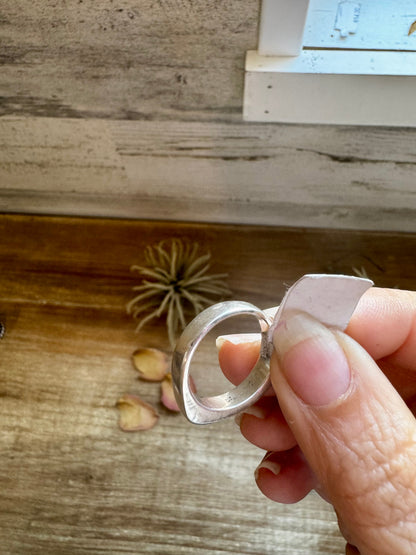 Sterling Silver Kingman Turquoise Band-Style Ring – Size 8