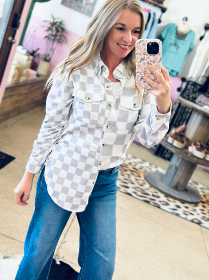 Checkered Shacket